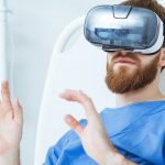 Patient in VR goggles